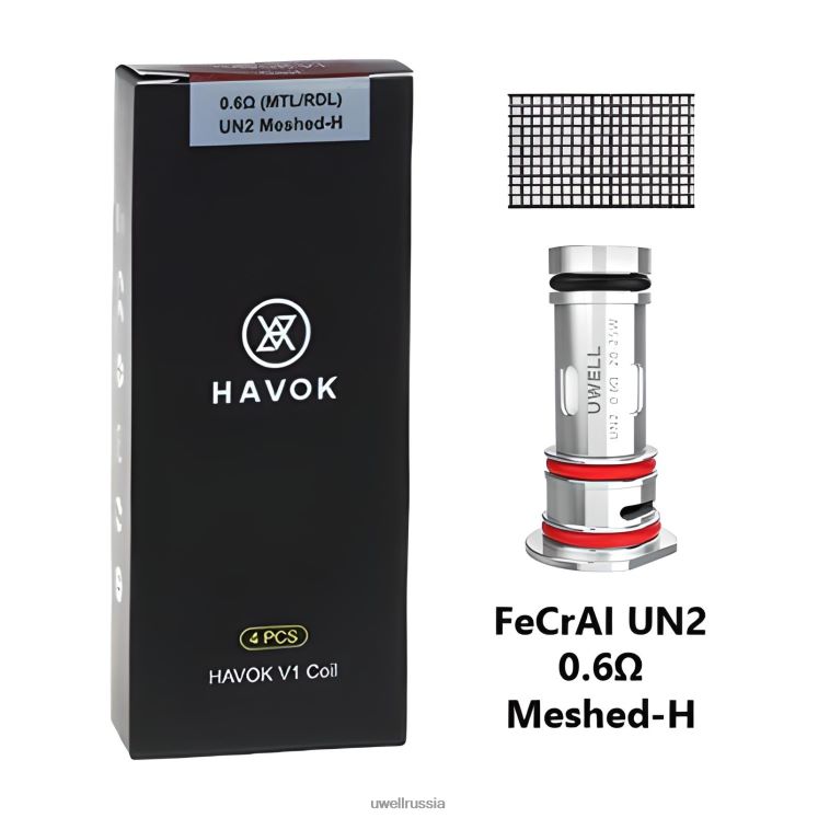 UWELL HAVOK V1 катушки (4 шт.) ZVLJ68151 UWELL russia 0,6 Ом