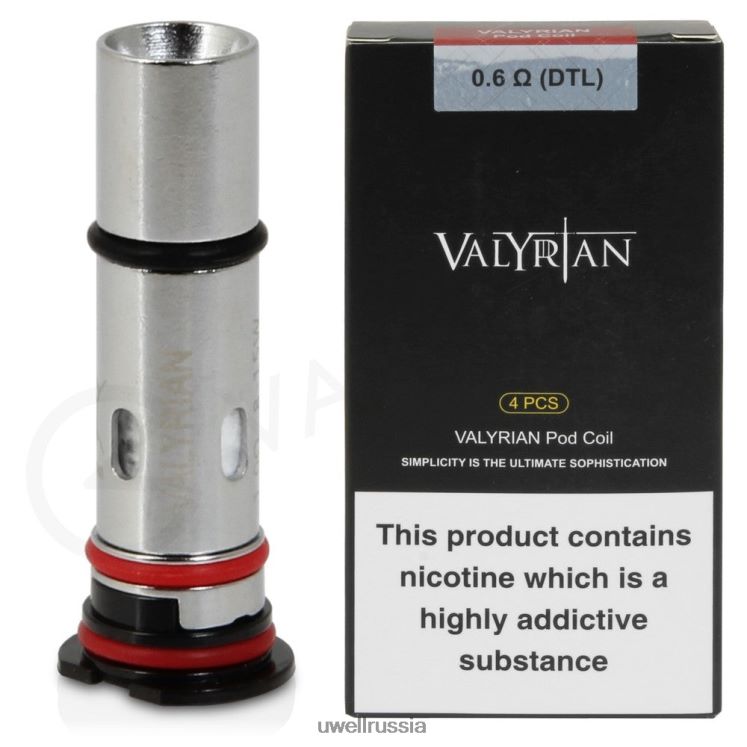 UWELL VALYRIAN сменные катушки для капсул (4 шт.) ZVLJ6834 UWELL испаритель купить 0,6 Ом ДТЛ