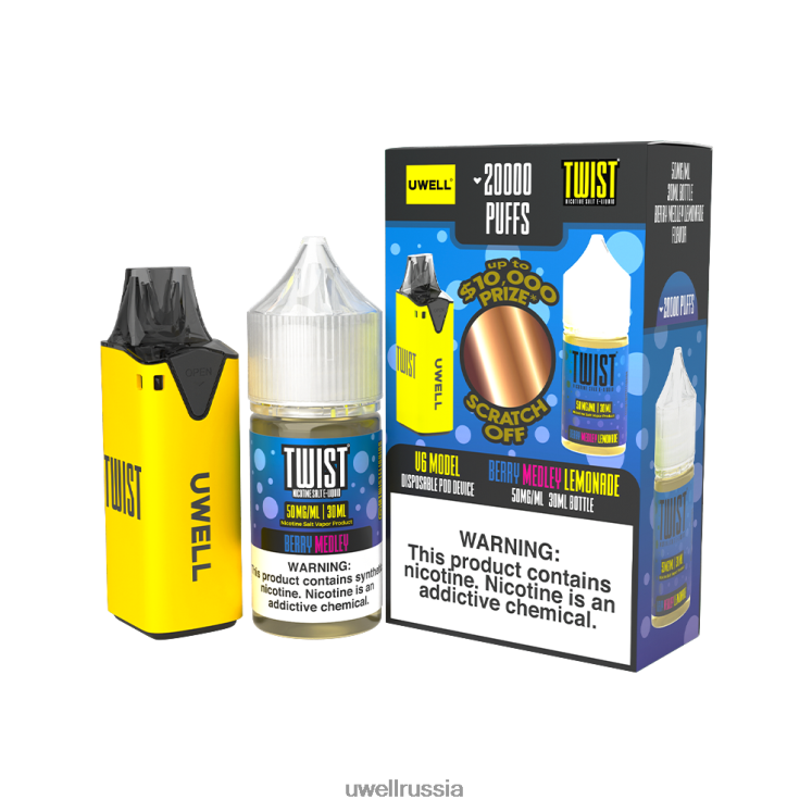 UWELL V6 одноразовое устройство + сок Daddy\'s Vapor 30 мл - совместный комплект ZVLJ68209 UWELL вейп clr: красный/flv: груша Фуджи, мангоберри, 48 мг