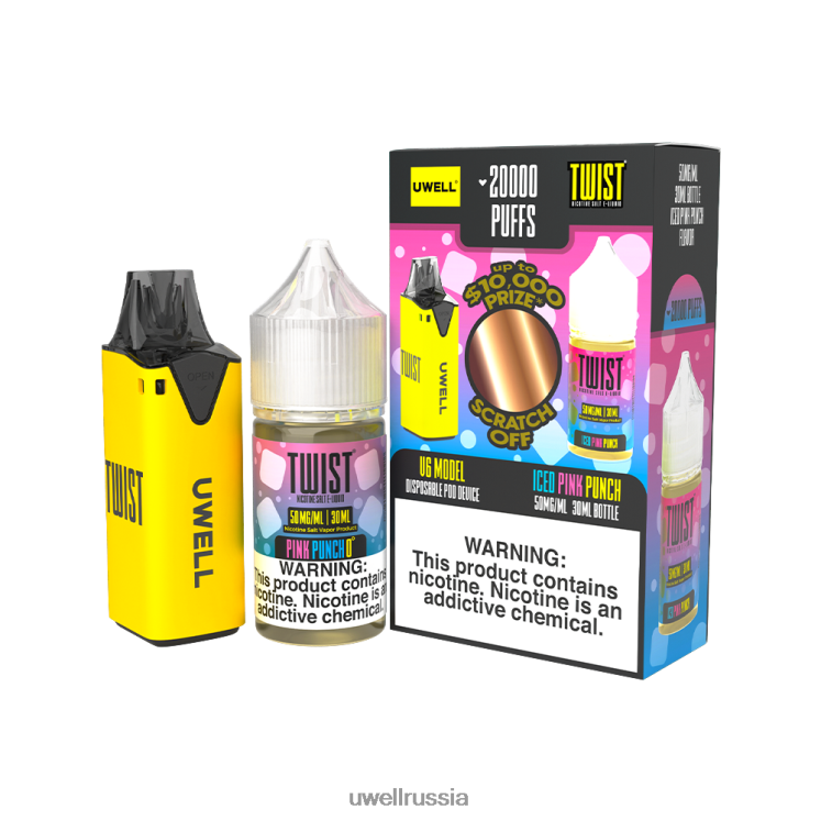 UWELL V6 одноразовое устройство + сок Daddy\'s Vapor 30 мл - совместный комплект ZVLJ68209 UWELL вейп clr: красный/flv: груша Фуджи, мангоберри, 48 мг