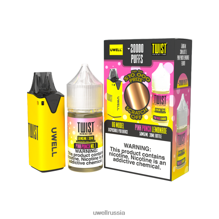 UWELL V6 одноразовое устройство + сок Daddy\'s Vapor 30 мл - совместный комплект ZVLJ68209 UWELL вейп clr: красный/flv: груша Фуджи, мангоберри, 48 мг