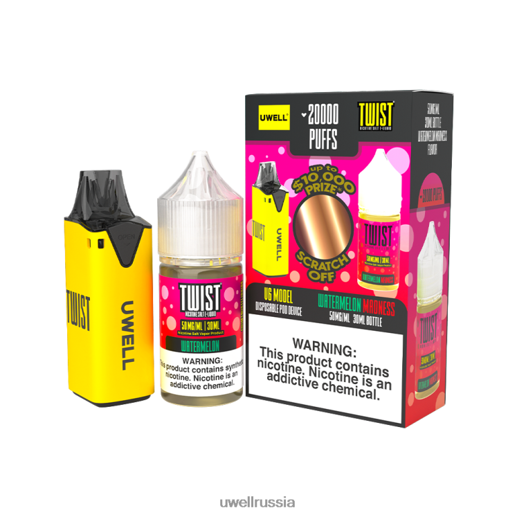 UWELL V6 одноразовое устройство + сок Daddy\'s Vapor 30 мл - совместный комплект ZVLJ68210 UWELL disposable vape clr: голубой/flv: прохладная мята 50 мг